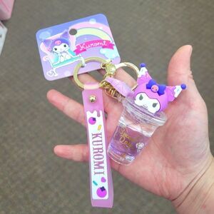 Brand New Sanrio Kuromi Bubble Tea Keychain